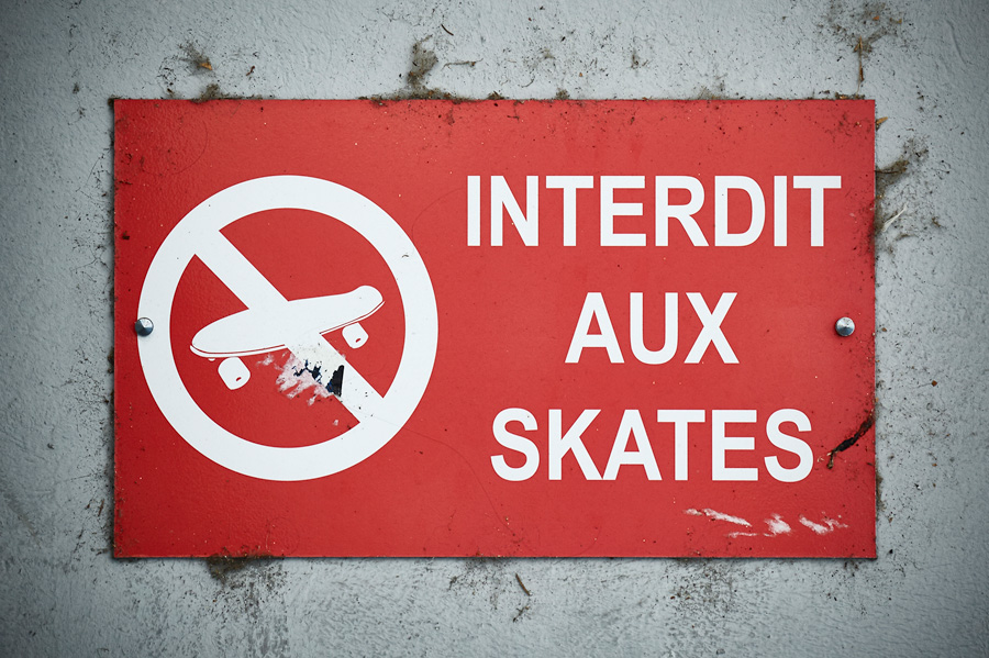 Interdit aux skates